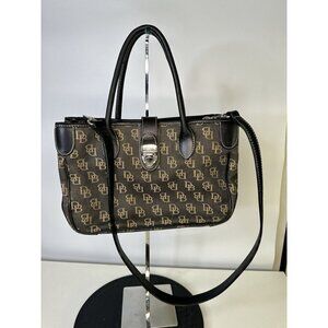 Dooney & Bourke Vintage Monogram Shoulder Bag Black & Gray